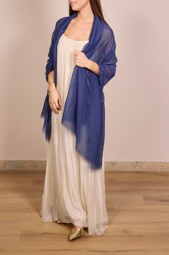 Immagine di STOLA VISCOSA - Disponibile in VERDE MILITARE, TABACCO, ROSA, GIALLO, BLU, BEIGE, AVIO