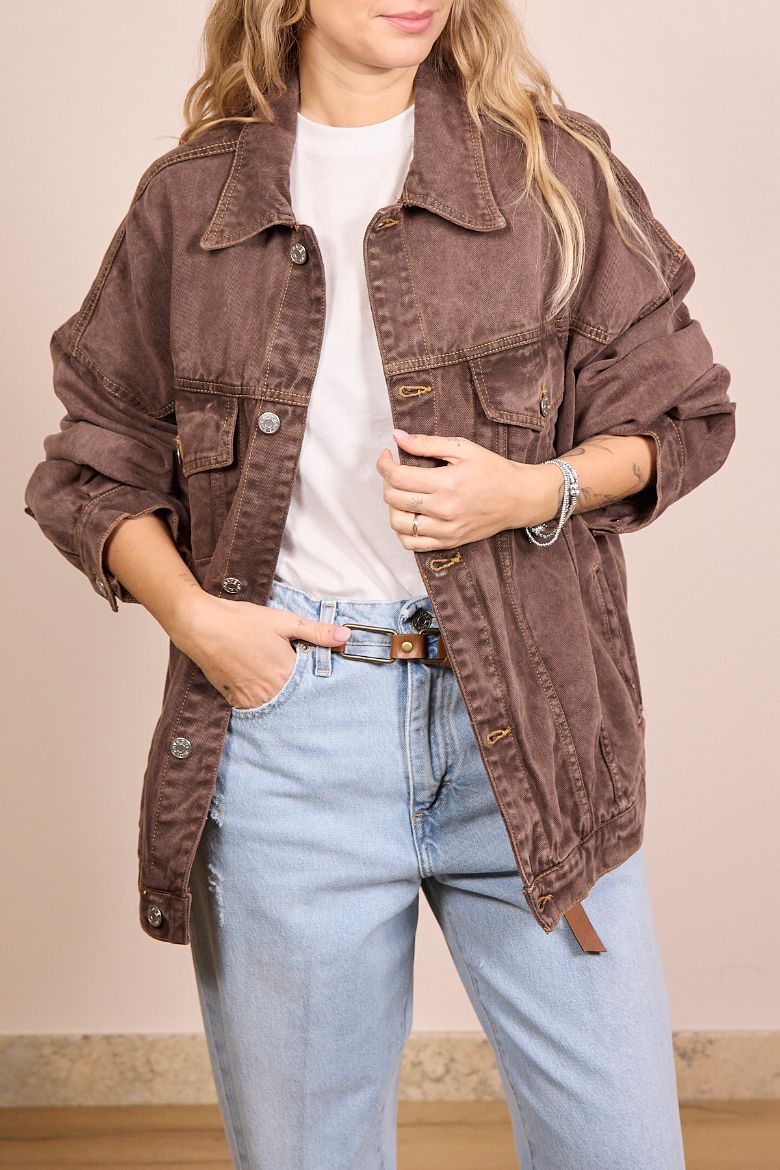 Immagine di GIUBBINO DENIM BULL - Disponibile in GRIGIO, MORO