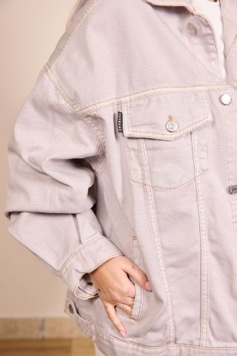 Immagine di GIUBBINO DENIM BULL - Disponibile in GRIGIO, MORO