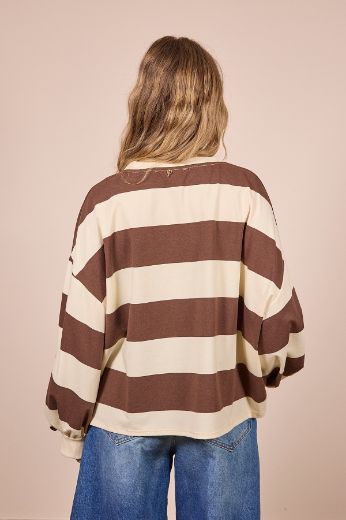 Immagine di MAGLIA RIGHE OVER - Disponibile in VERDE MILITARE, ROSSO