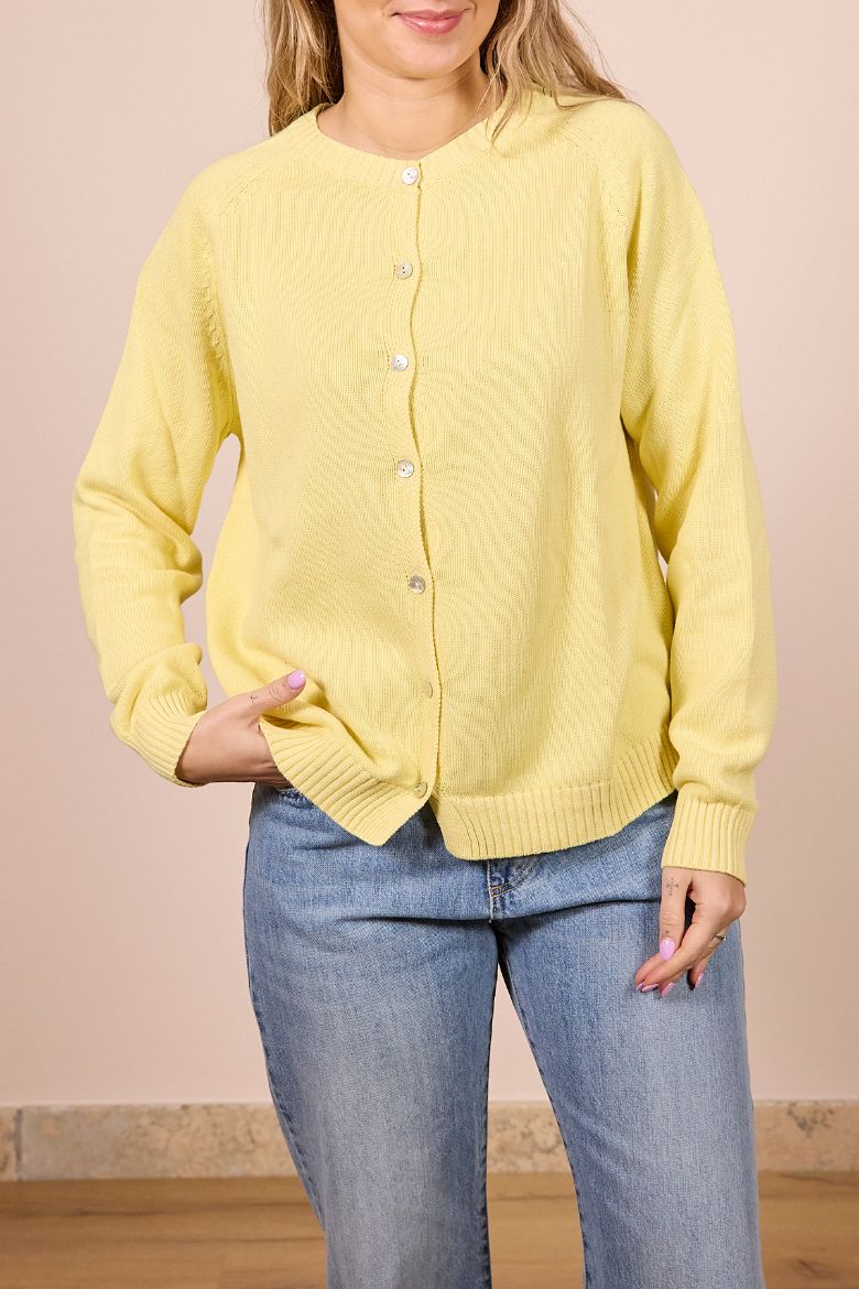 Immagine di CARDIGAN DAISY - Disponibile in AZZURRO, PANNA, LIME, GIALLO, BEIGE, ROSSO, ROSA, BLU, NOCCIOLA, NERO