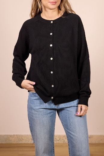 Immagine di CARDIGAN DAISY - Disponibile in AZZURRO, PANNA, LIME, GIALLO, BEIGE, ROSSO, ROSA, BLU, NOCCIOLA, NERO