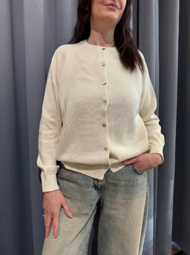 Immagine di CARDIGAN DAISY - Disponibile in AZZURRO, PANNA, LIME, GIALLO, BEIGE, ROSSO, ROSA, BLU, NOCCIOLA, NERO