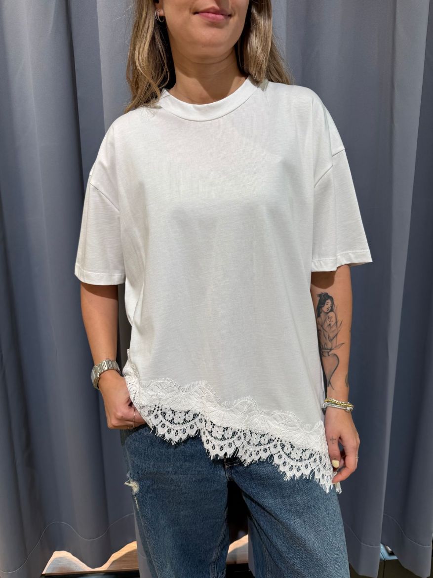 Immagine di T-SHIRT PIZZO OBLIQUE