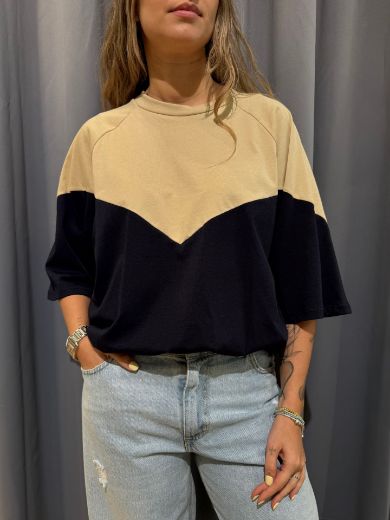 Immagine di T-SHIRT BICOLOR - Disponibile in BLU, ROSSO