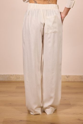 Immagine di PANTALONE LINO ALMIRA - Disponibile in BISCOTTO, PANNA