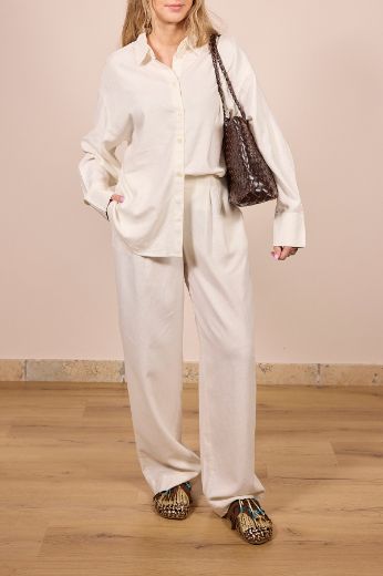 Immagine di CAMICIA LINO ALMIRA - Disponibile in BISCOTTO, PANNA