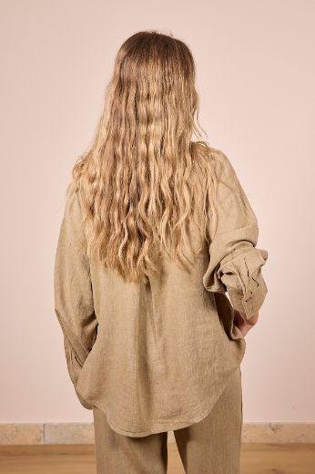 Immagine di CAMICIA LINO ALMIRA - Disponibile in BISCOTTO, PANNA