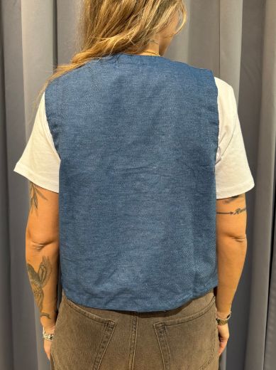 Immagine di GILET RICAMATO - Disponibile in BLU, BEIGE