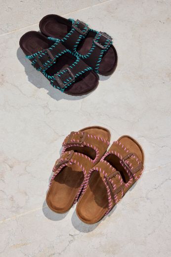 Immagine di CIABATTA IN PELLE SCAMOSCIATA STITCHINGS
