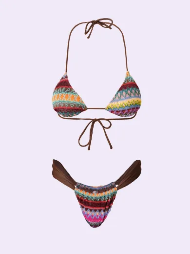 Immagine di BIKINI TRIANGOLO ETHNIC PURPLE